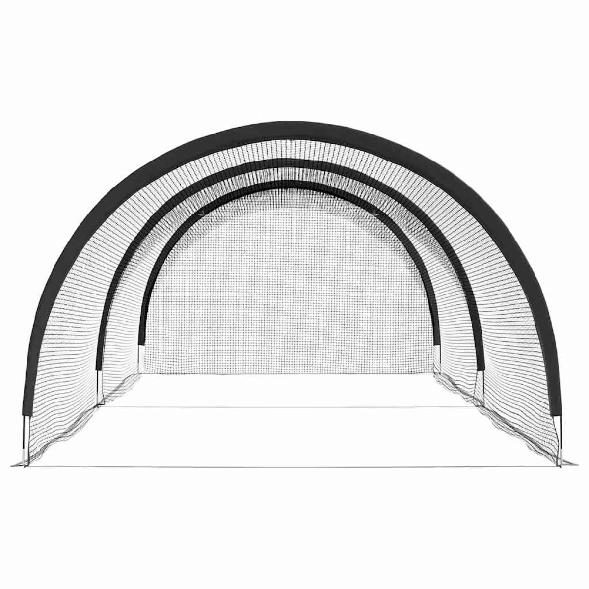 vidaXL Μπέιζμπολ & Σόφτμπολ Μαύρο 702 x 369,5 x 243,5 εκ. Πολυεστέρας