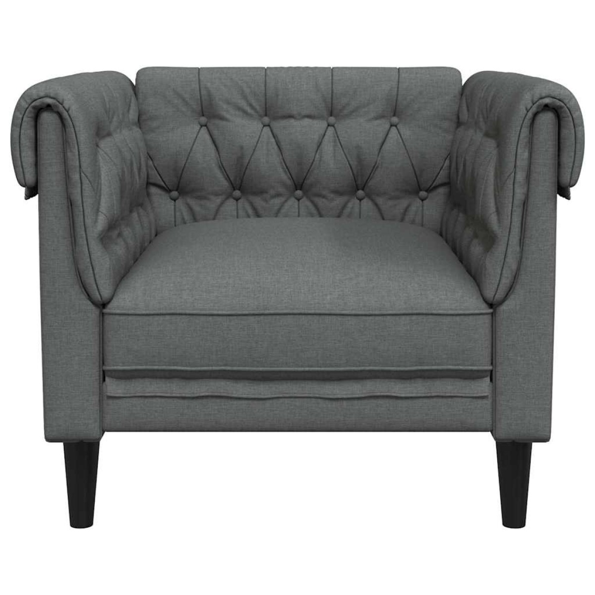 vidaXL Καναπές Σκούρο Γκρι 78,5 x 74,5 x 74,5 εκατοστά Πολυεστέρας