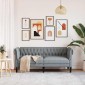 vidaXL Καναπές Ανοιχτό γκρι 182,5 x 74,5 x 74,5 εκατοστά Πολυεστέρας