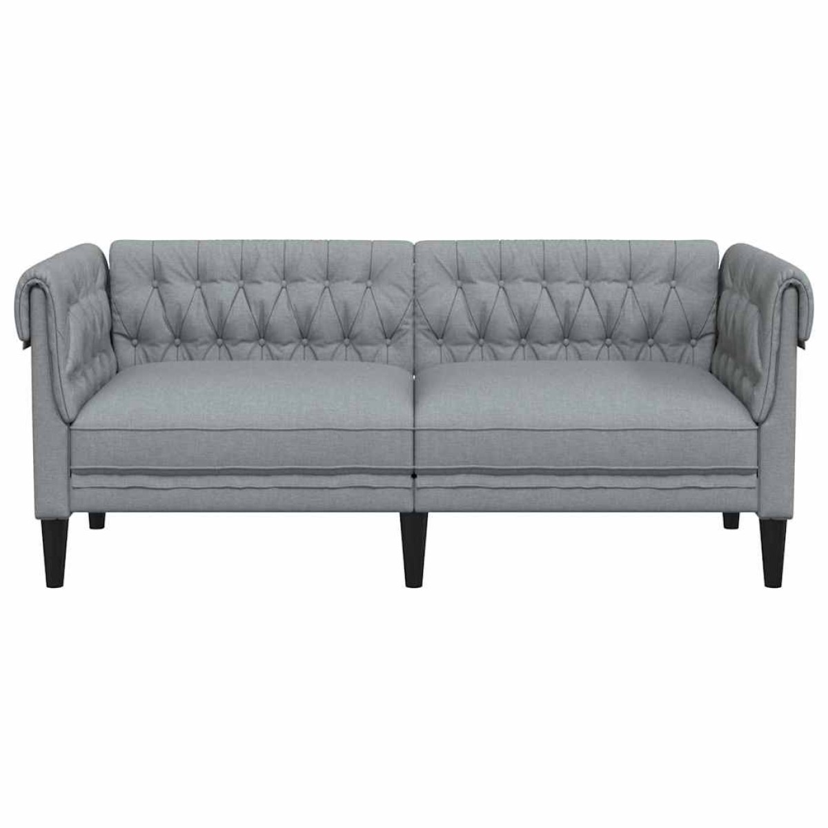 vidaXL Καναπές Ανοιχτό γκρι 182,5 x 74,5 x 74,5 εκατοστά Πολυεστέρας