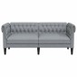vidaXL Καναπές Ανοιχτό γκρι 182,5 x 74,5 x 74,5 εκατοστά Πολυεστέρας