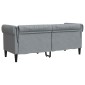 vidaXL Καναπές Ανοιχτό γκρι 182,5 x 74,5 x 74,5 εκατοστά Πολυεστέρας