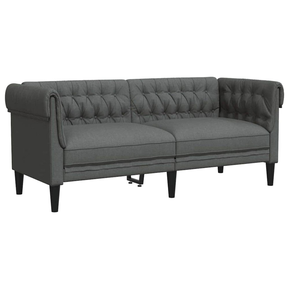 vidaXL Καναπές Σκούρο Γκρι 182,5 x 74,5 x 74,5 εκατοστά Πολυεστέρας