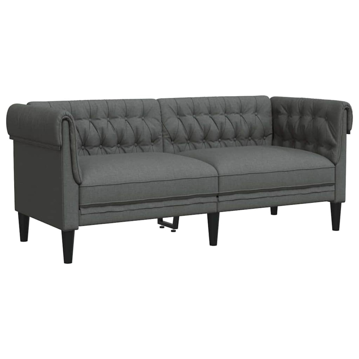 vidaXL Καναπές Σκούρο Γκρι 182,5 x 74,5 x 74,5 εκατοστά Πολυεστέρας