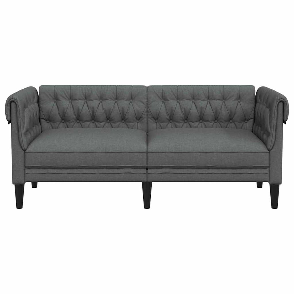 vidaXL Καναπές Σκούρο Γκρι 182,5 x 74,5 x 74,5 εκατοστά Πολυεστέρας