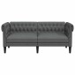 vidaXL Καναπές Σκούρο Γκρι 182,5 x 74,5 x 74,5 εκατοστά Πολυεστέρας