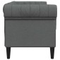 vidaXL Καναπές Σκούρο Γκρι 182,5 x 74,5 x 74,5 εκατοστά Πολυεστέρας