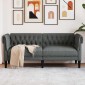 vidaXL Καναπές Σκούρο Γκρι 182,5 x 74,5 x 74,5 εκατοστά Πολυεστέρας