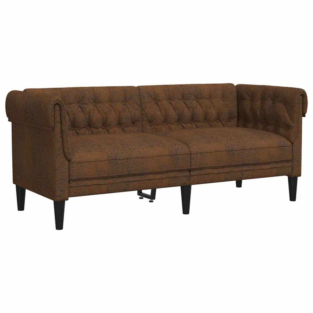 vidaXL Καναπές Καφέ 182,5 x 74,5 x 74,5 εκατοστά Πολυεστέρας