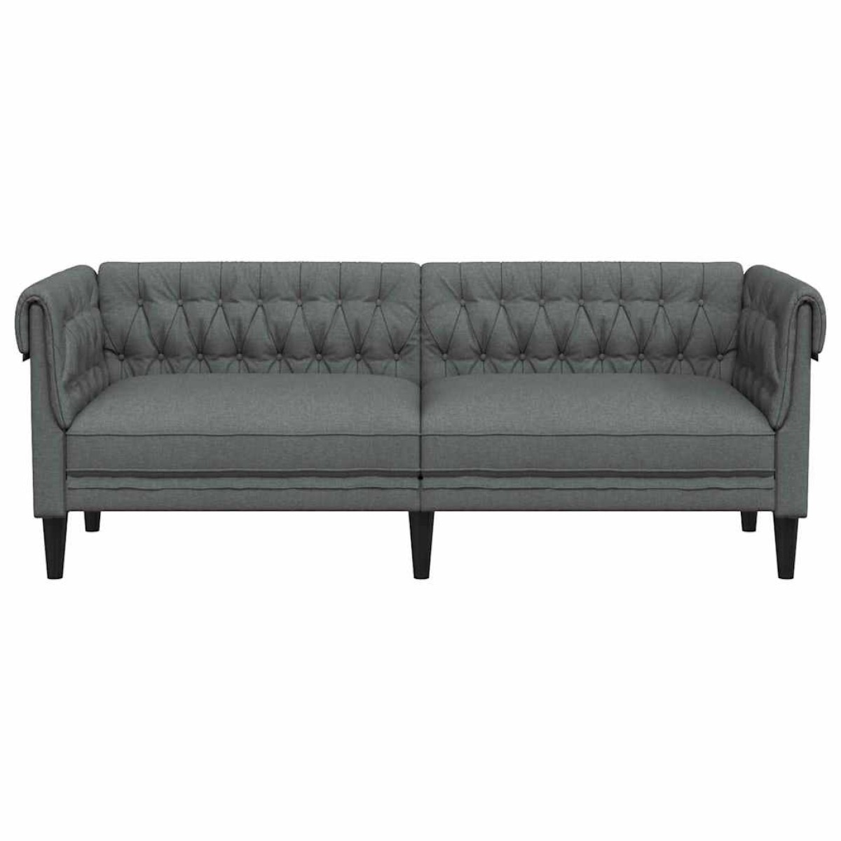 vidaXL Καναπές Σκούρο Γκρι 201,5 x 74,5 x 74,5 εκατοστά Πολυεστέρας