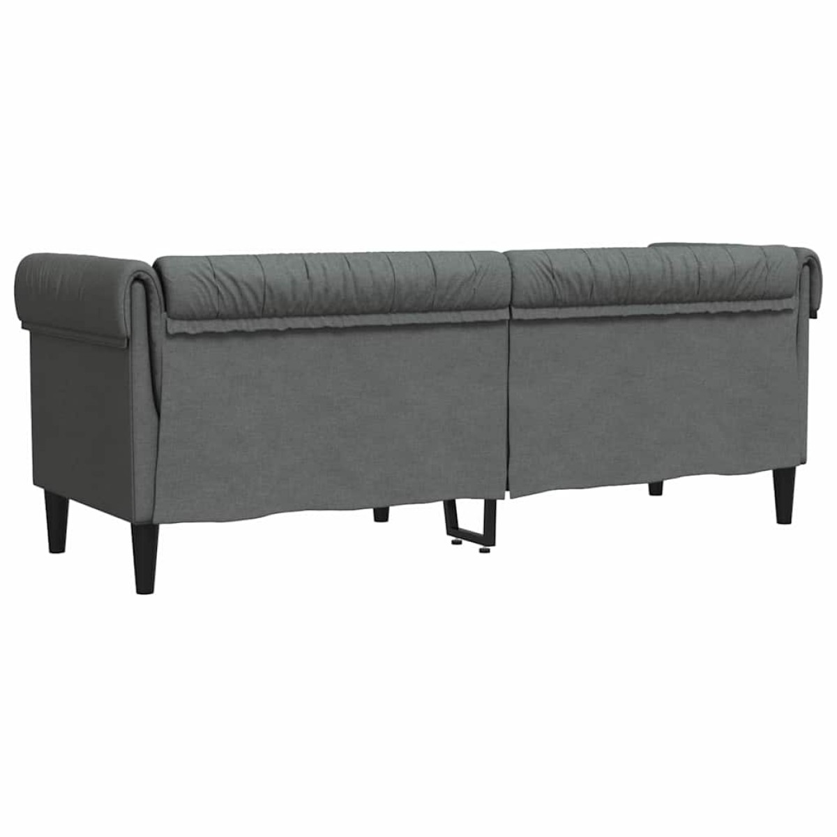 vidaXL Καναπές Σκούρο Γκρι 201,5 x 74,5 x 74,5 εκατοστά Πολυεστέρας