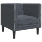 vidaXL Καναπές Σκούρο Γκρι 74,5 x 71 x 70,5 εκ. Βελούδο
