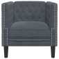 vidaXL Καναπές Σκούρο Γκρι 74,5 x 71 x 70,5 εκ. Βελούδο