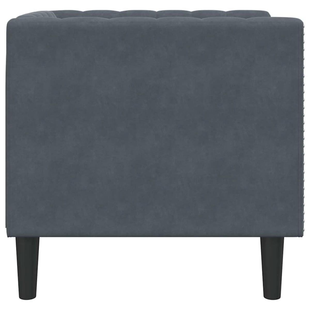 vidaXL Καναπές Σκούρο Γκρι 74,5 x 71 x 70,5 εκ. Βελούδο