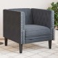 vidaXL Καναπές Σκούρο Γκρι 74,5 x 71 x 70,5 εκ. Βελούδο