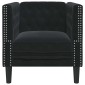vidaXL Καναπές Μαύρο 74,5 x 71 x 70,5 εκ. Βελούδο