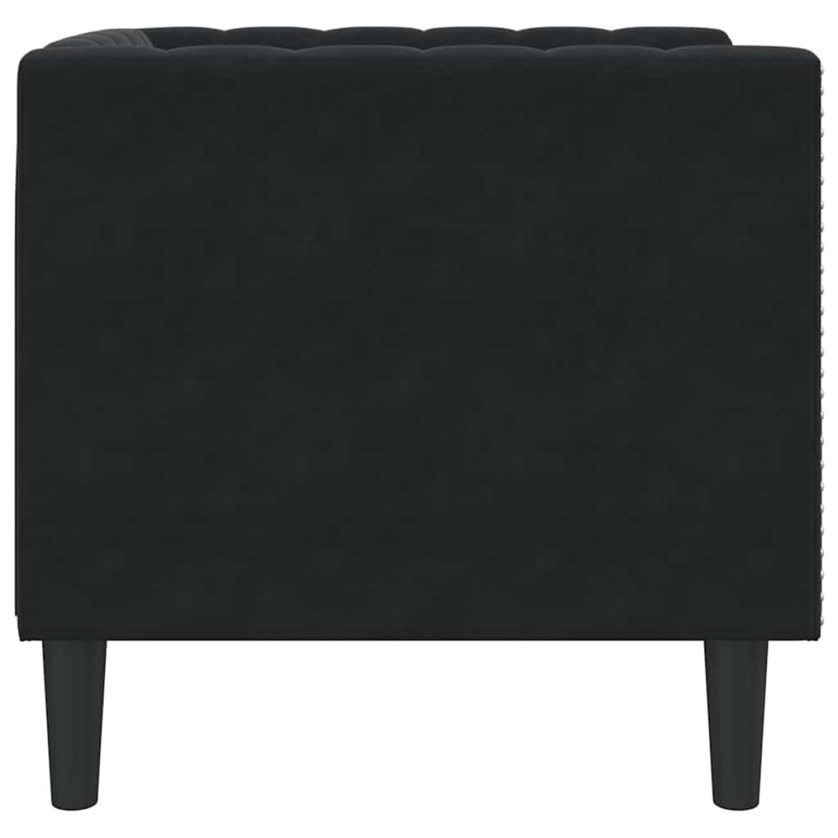 vidaXL Καναπές Μαύρο 74,5 x 71 x 70,5 εκ. Βελούδο