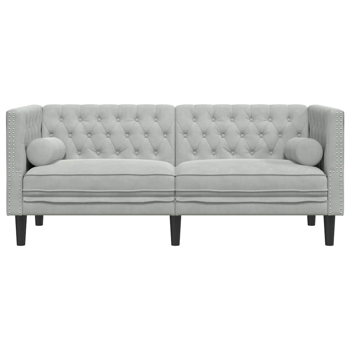vidaXL Καναπές Ανοιχτό γκρι 174 x 74,5 x 70,5 εκ. Βελούδο