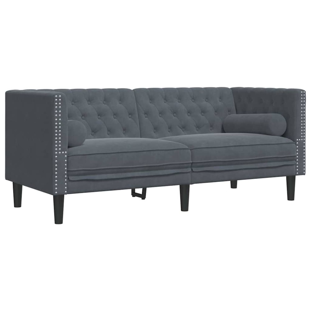 vidaXL Καναπές Σκούρο Γκρι 174 x 74,5 x 70,5 εκ. Βελούδο