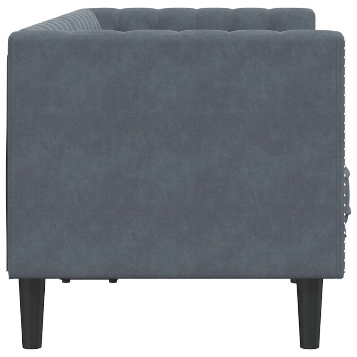 vidaXL Καναπές Σκούρο Γκρι 174 x 74,5 x 70,5 εκ. Βελούδο