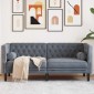vidaXL Καναπές Σκούρο Γκρι 174 x 74,5 x 70,5 εκ. Βελούδο