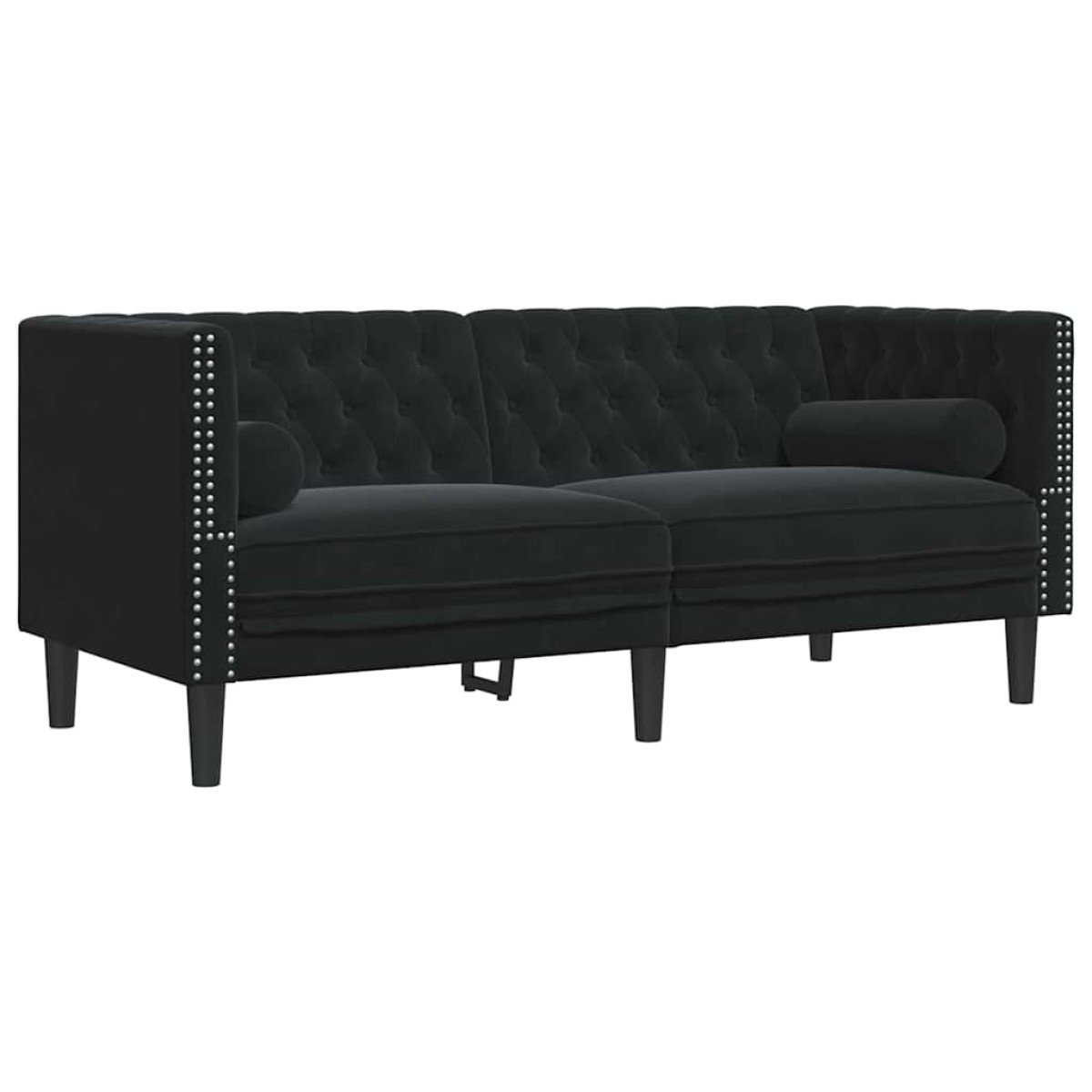 vidaXL Καναπές Μαύρο 174 x 74,5 x 70,5 εκ. Βελούδο