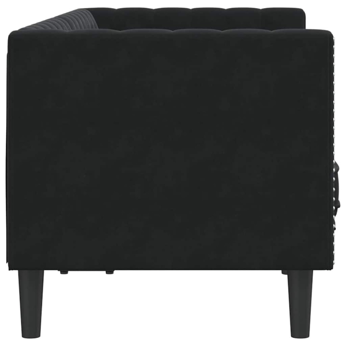 vidaXL Καναπές Μαύρο 174 x 74,5 x 70,5 εκ. Βελούδο