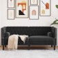 vidaXL Καναπές Μαύρο 174 x 74,5 x 70,5 εκ. Βελούδο