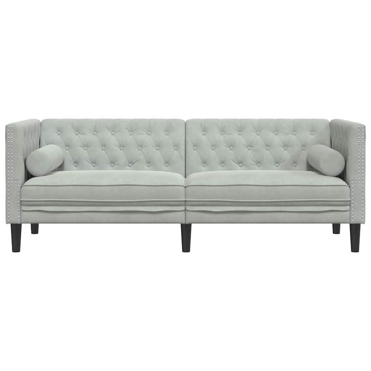 vidaXL Καναπές Ανοιχτό γκρι 194 x 74,5 x 70,5 εκ. Βελούδο