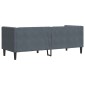 vidaXL Καναπές Σκούρο Γκρι 194 x 74,5 x 70,5 εκ. Βελούδο