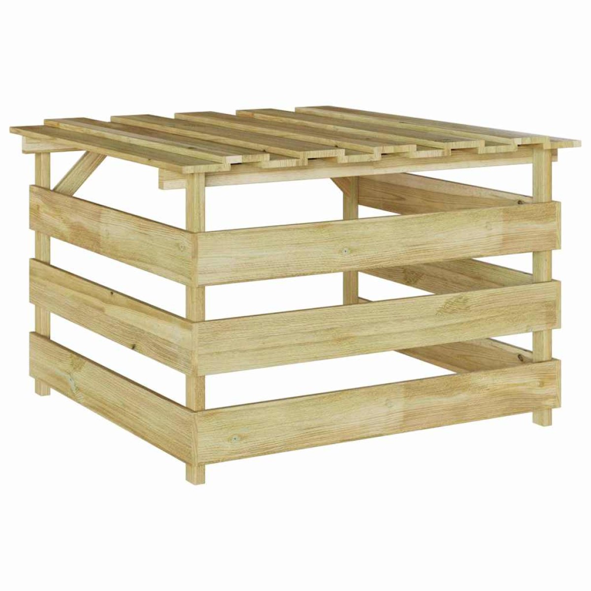 vidaXL Γκαράζ Χλοοκοπτικού Καφέ 84 x 80 x 56 εκ