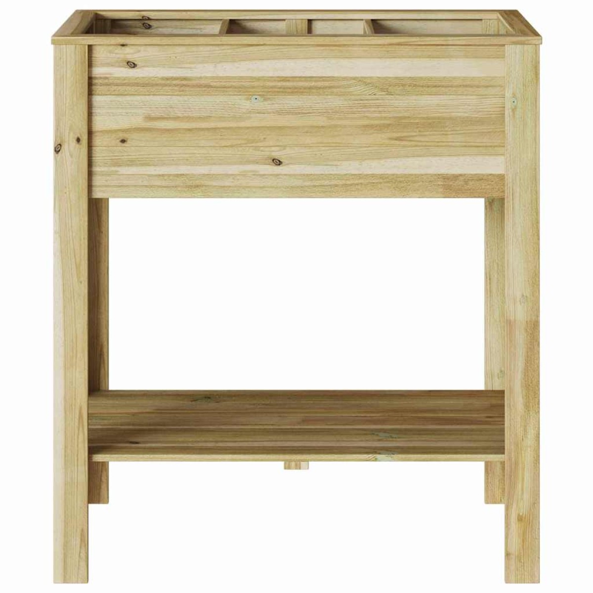 vidaXL Υψηλός Γλάστρα με ράφι Καφέ 85,5 x 46,5 x 96 εκ.