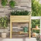 vidaXL Υψηλός Γλάστρα με ράφι Καφέ 85,5 x 46,5 x 96 εκ.