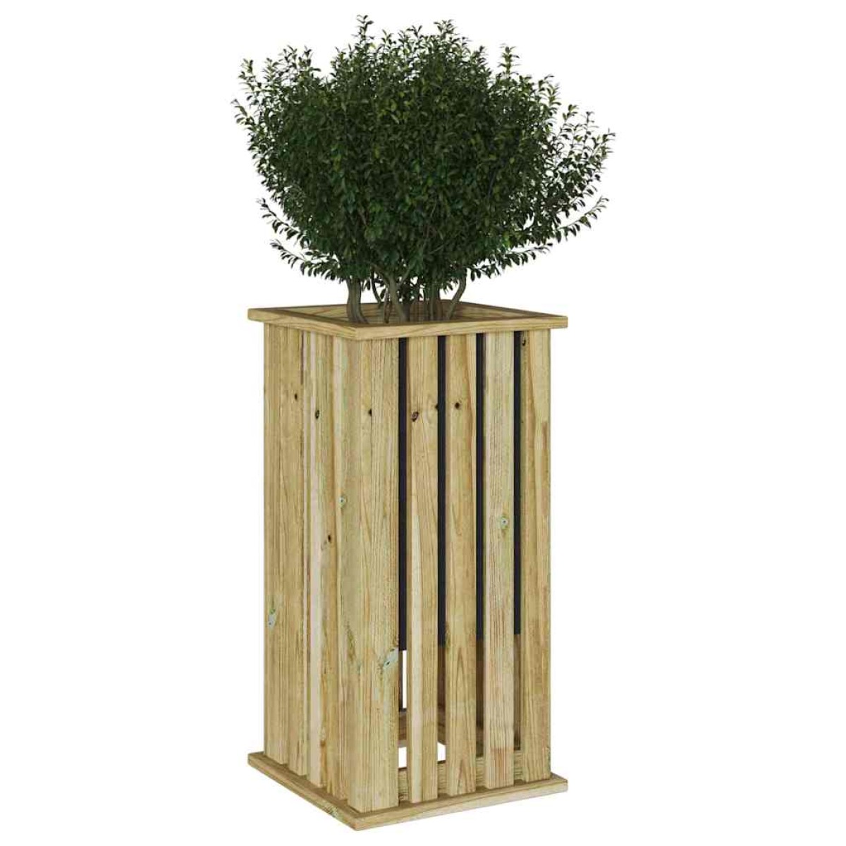 vidaXL Κουτιά γλάστρων Καφέ 33 x 33 x 65 εκ Εμποτισμένο Ξύλο Πεύκου