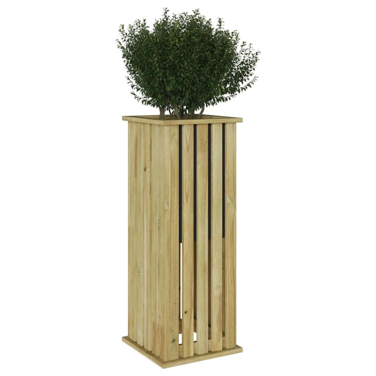 vidaXL Κουτιά γλάστρων Καφέ 33 x 33 x 85 εκ Εμποτισμένο Ξύλο Πεύκου