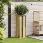 vidaXL Κουτιά γλάστρων Καφέ 33 x 33 x 85 εκ Εμποτισμένο Ξύλο Πεύκου