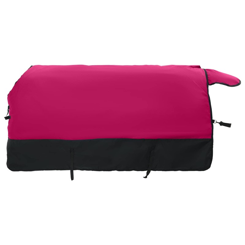 vidaXL Σαμάρι Ίππου Ροζ και Μαύρο 145 cm Πολυεστέρας