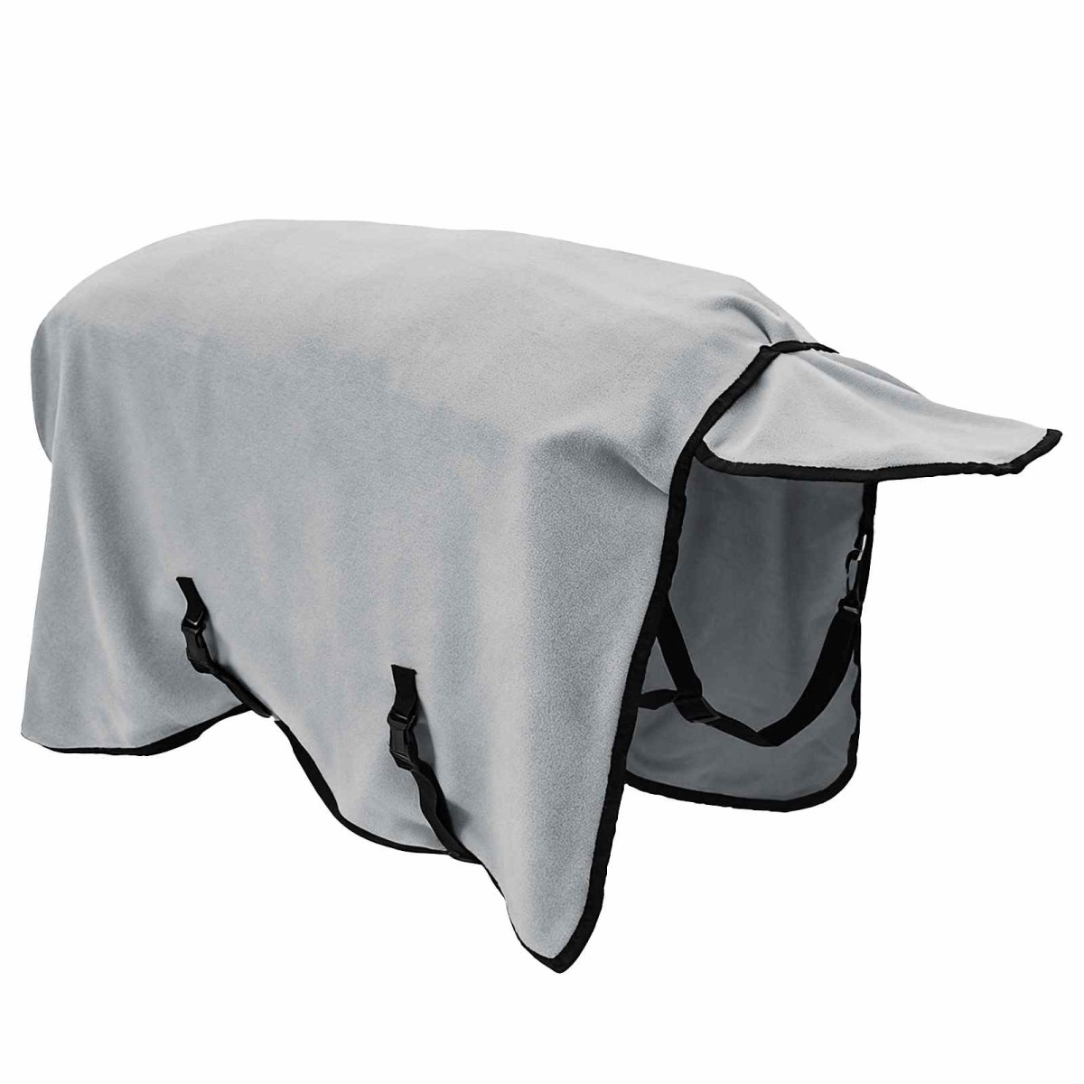 vidaXL Σαμάρι Ίππου Φωτεινό γκρι και ροζ 95 cm Πολυεστερική Φλις