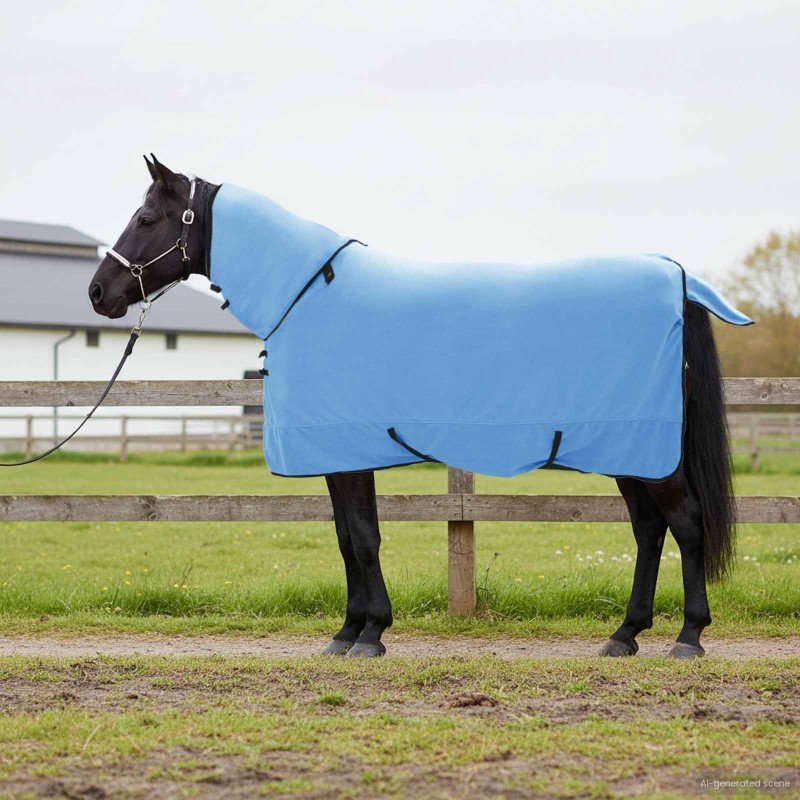 vidaXL Σαμάρι Ίππου Σκούρο Aqua 125 cm Πολυεστερική Φλις