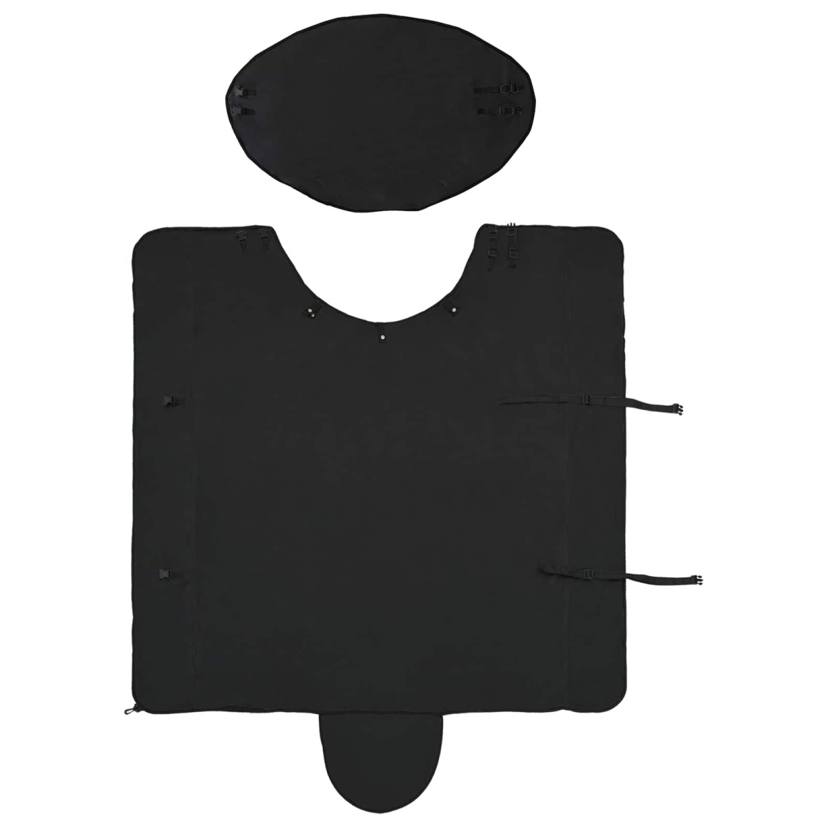 vidaXL Σαμάρι Ίππου Μαύρο 145 cm Πολυεστερική Φλις