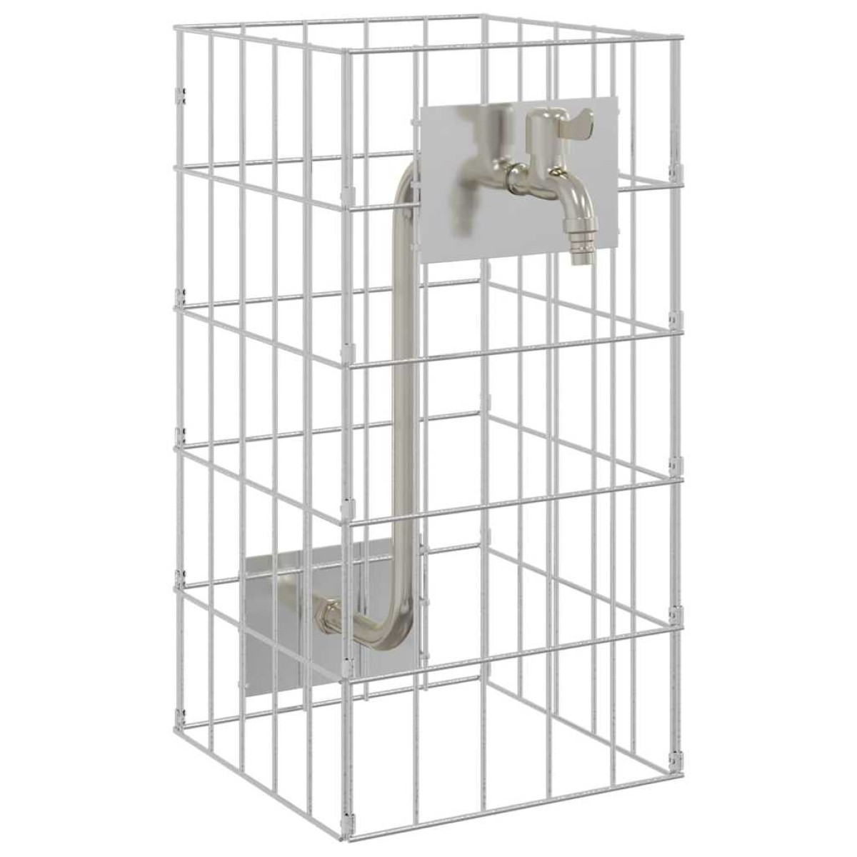 vidaXL Βρύση Γκαμπιόν 4 τμχ. Ασημί 25 x 25 x 50 cm