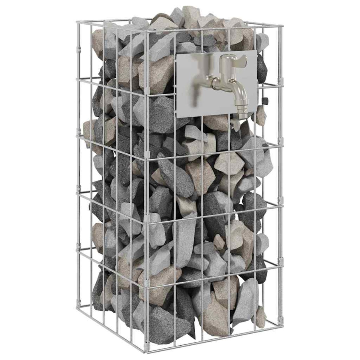 vidaXL Βρύση Γκαμπιόν 4 τμχ. Ασημί 25 x 25 x 50 cm