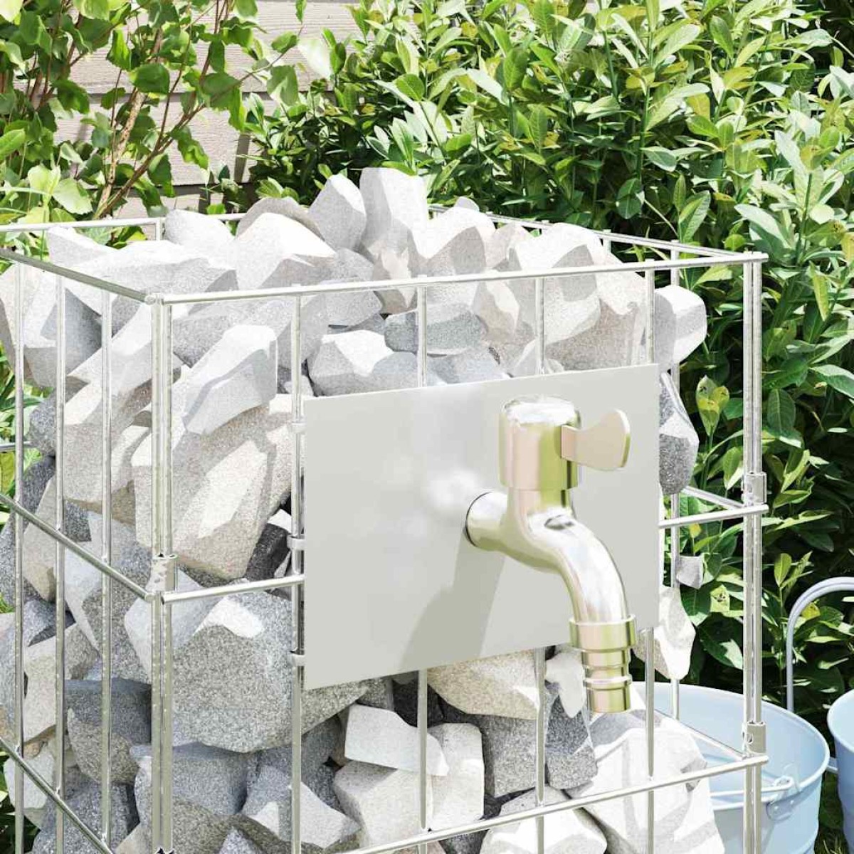 vidaXL Βρύση Γκαμπιόν 4 τμχ. Ασημί 25 x 25 x 50 cm