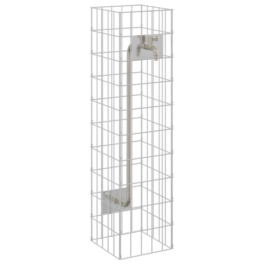 vidaXL Βρύση Γκαμπιόν 4 τμχ. Ασημί 25 x 25 x 100 cm