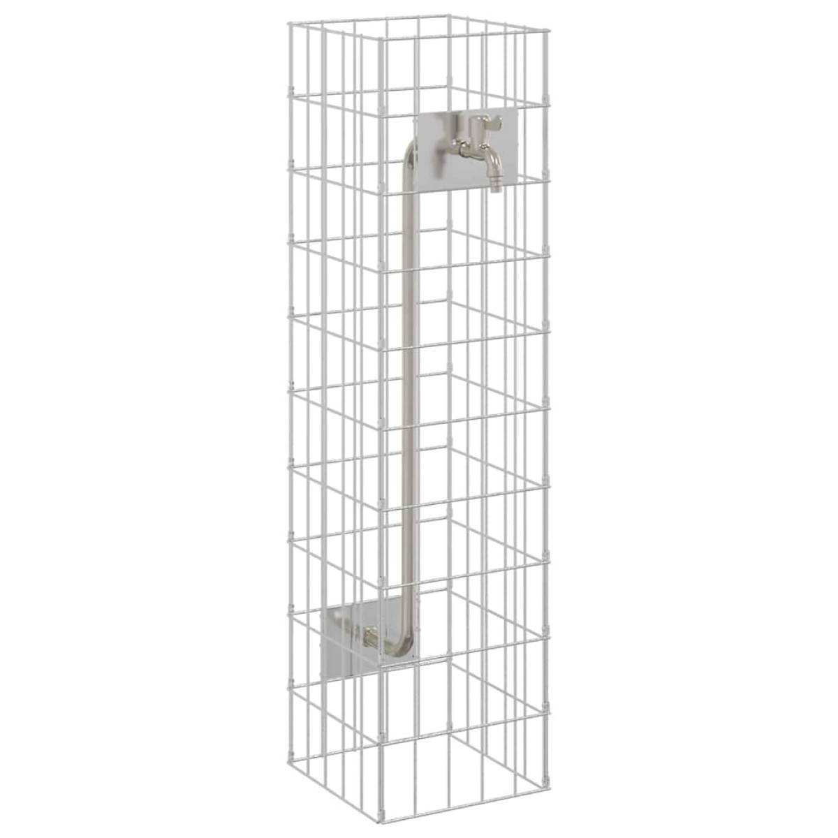 vidaXL Βρύση Γκαμπιόν 4 τμχ. Ασημί 25 x 25 x 100 cm
