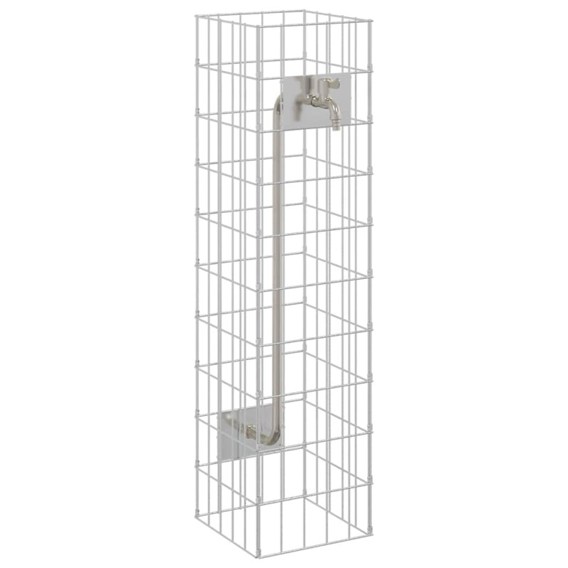 vidaXL Βρύση Γκαμπιόν 4 τμχ. Ασημί 25 x 25 x 100 cm