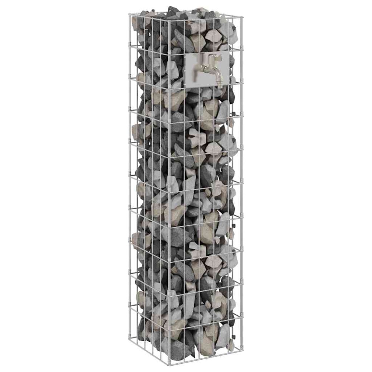 vidaXL Βρύση Γκαμπιόν 4 τμχ. Ασημί 25 x 25 x 100 cm