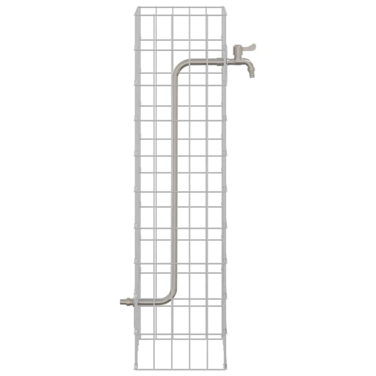vidaXL Βρύση Γκαμπιόν 4 τμχ. Ασημί 25 x 25 x 100 cm