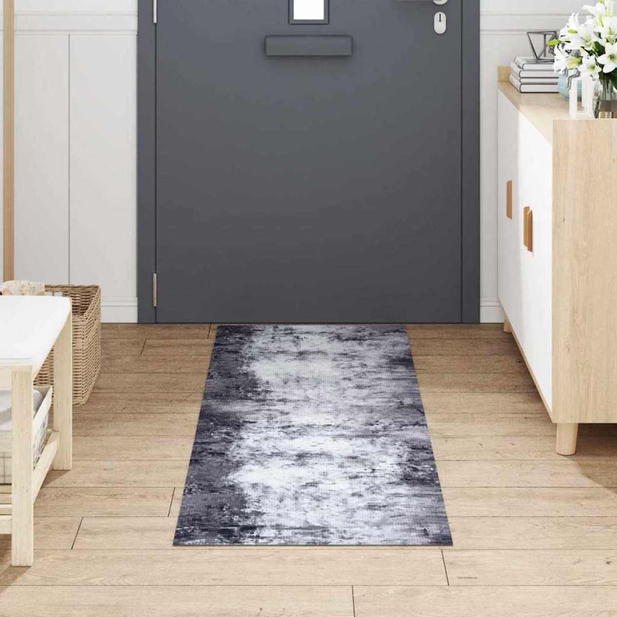 vidaXL Χαλί Κουζίνας Γκρι 180 x 60 cm Βελούδο