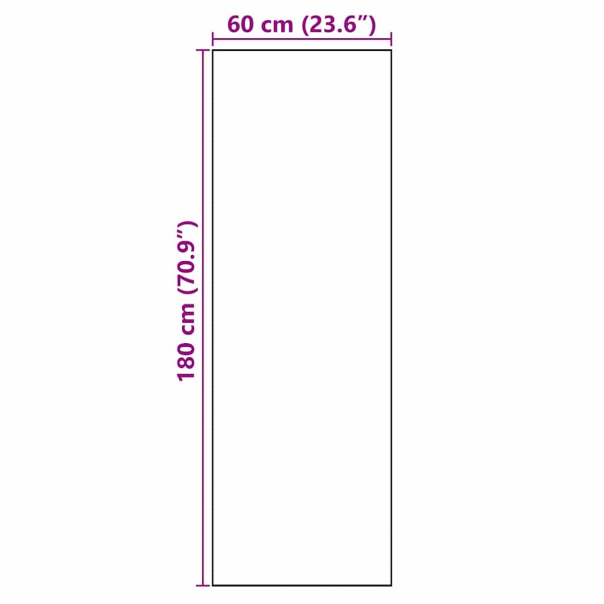 vidaXL Χαλί Κουζίνας Μαύρο 180 x 60 cm Βελούδο